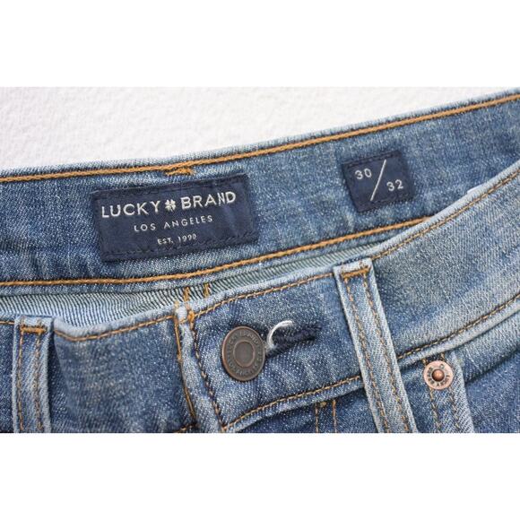 Lucky Brand 223 Straight Blue Rugged Stretch Denim Jeans Mens Size 30 x 32 - Picture 6 of 9